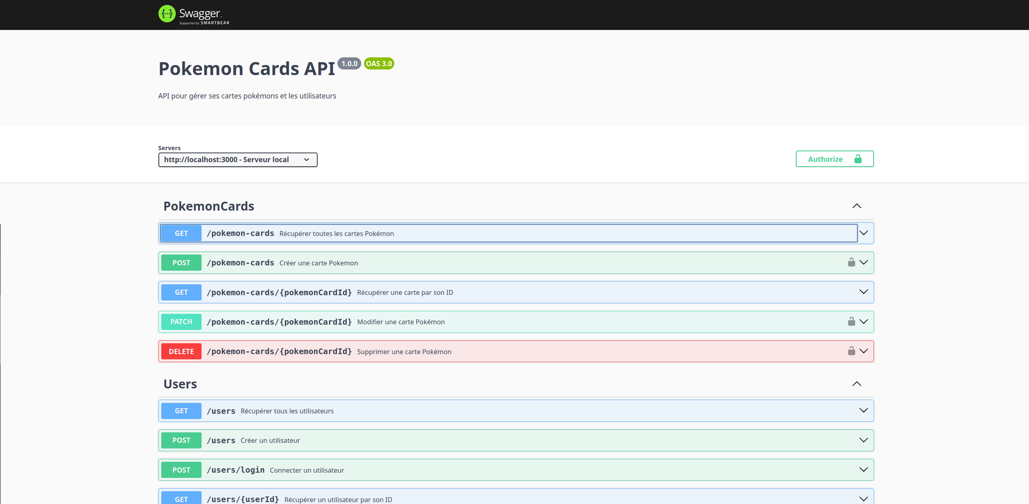 API Pokémon — Swagger